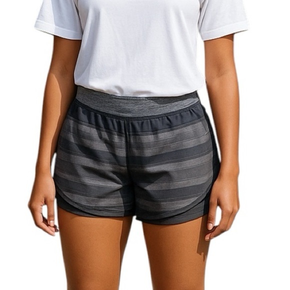 Lululemon Groovy Run Short Grey Striped - Picture 1 of 11